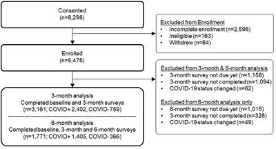 Ethnic and racial differences in self-reported symptoms, health status, activity level, and missed work at 3 and 6 months following SARS-CoV-2 infection